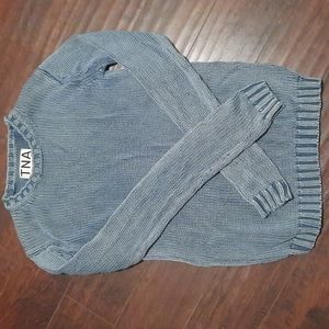 Blue knit TNA sweater